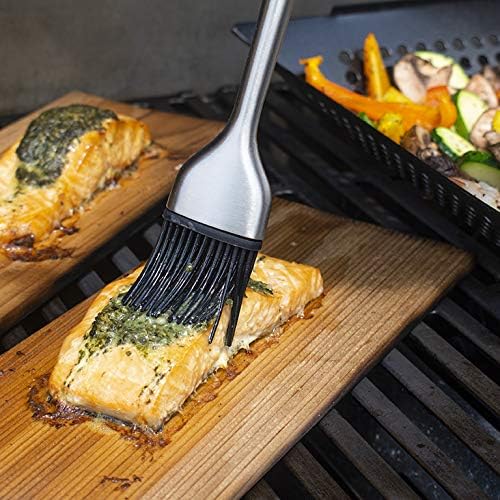 Kona Stainless Steel Basting Brush With Silicone Bristles Set- 12 inch & 8 inch