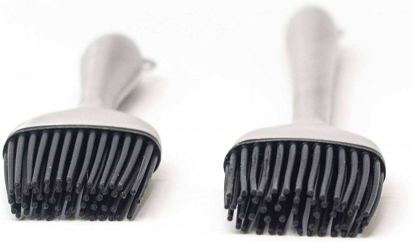 Kona Stainless Steel Basting Brush With Silicone Bristles Set- 12 inch & 8 inch