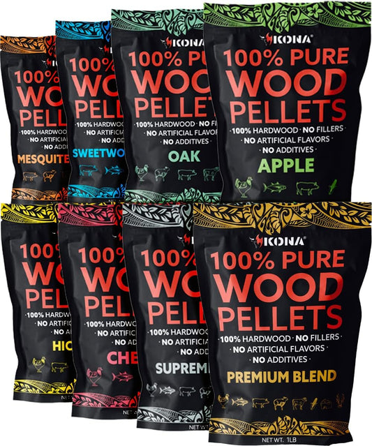 Kona Wood Pellets All Variety Pack - (Set of 8)