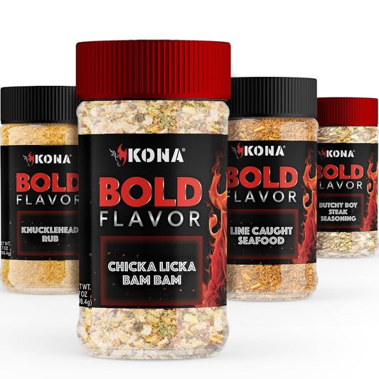 Kona Bold Flavor Seasoning Set- For Meat, Poultry, Seafood