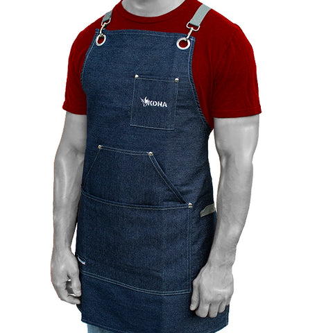 Kona Smoker's Apron - Premium Denim